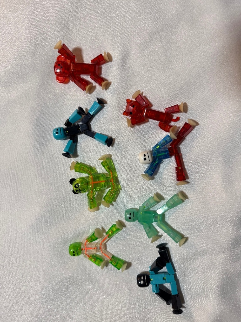StikBot Zing 8 Piece Action Figure & Pet Lot Suction Cup Stop Motion Toys